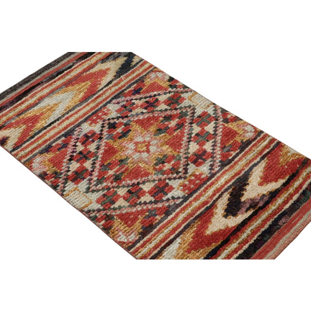 Hand-knotted in wool and silk, this 2x4 Moroccan rug features geometric patterns inspired by primitivist Berber weaving...
