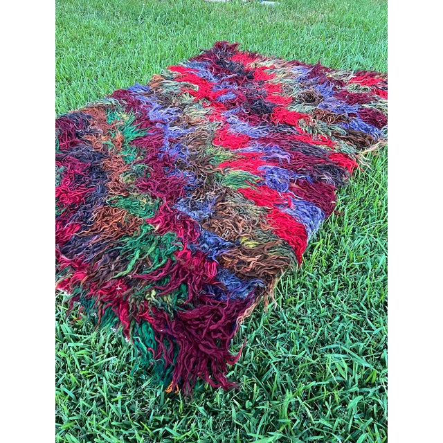 Boho Chic Antique Nomadic Anatolian Tulu Rug For Sale - Image 3 of 7