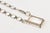 1930s Vintage Art Deco Crystal and Silver Long Necklace With Faceted Square Pendant For Sale - Image 5 of 11