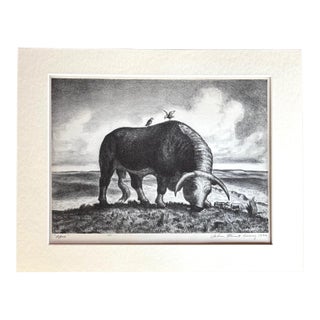 Vintage 1939 Print in 11x14 Mat, Ready to Frame: John Steuart Curry, "Ajax" EUC For Sale