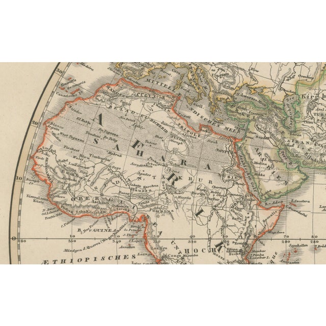 Western & Eastern Hemisphere Maps with World Double Hemisphere Engravings, 1857, Set of 2 For Sale - Image 13 of 17