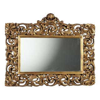 20th Century Baroque Style Giltwood Mirror, Italy For Sale