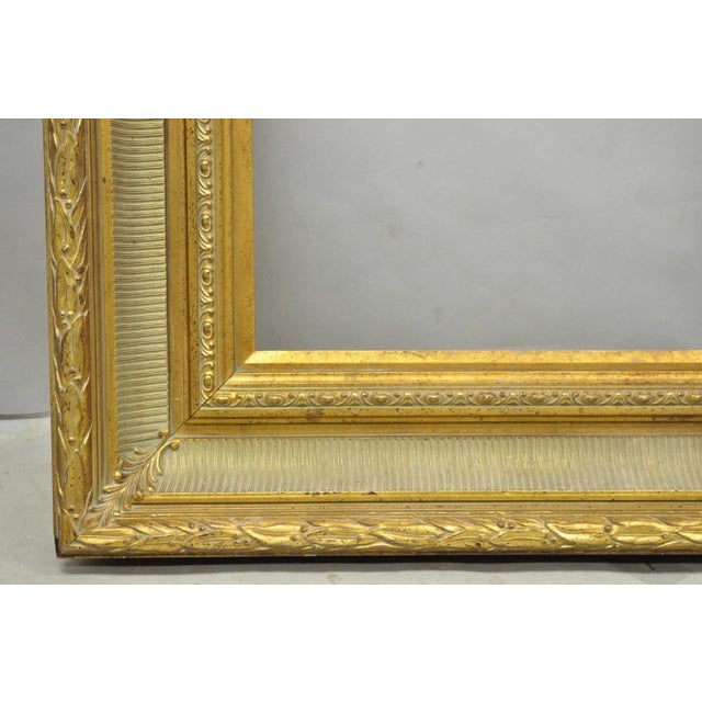Early 21st Century Vintage Large 42x36 French Louis XV Style Gold Gilt Wall Art Picture Frame For Sale - Image 5 of 18