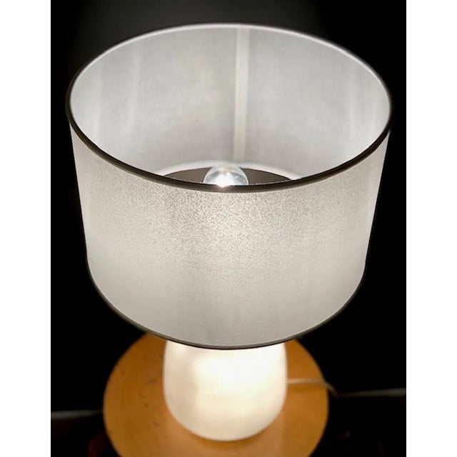 Mid-Century Modern 1950s Stilnovo Cased Glass and Brass Table Lamp For Sale - Image 3 of 13