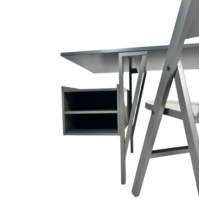 Desk and Chair Set by Castiglioni, 1979, Set of 2 For Sale - Image 13 of 15