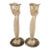 1980s Pair of Mikasa Frosted Tulip Shaped Candle Holders. For Sale