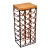 Mid-Century Modern 21 Bottle Wine Rack in Leather & Wrought Iron W/ Butcher Block Top Attributed Arthur Umanoff, Usa, C. 1960s For Sale