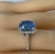 Metal Gia Certified No Heat Sapphire 6.46 Carat Diamond 0.75 Carat White Gold Ring 5.5 For Sale - Image 7 of 8