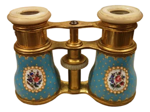Blue Enamel Theater Glasses