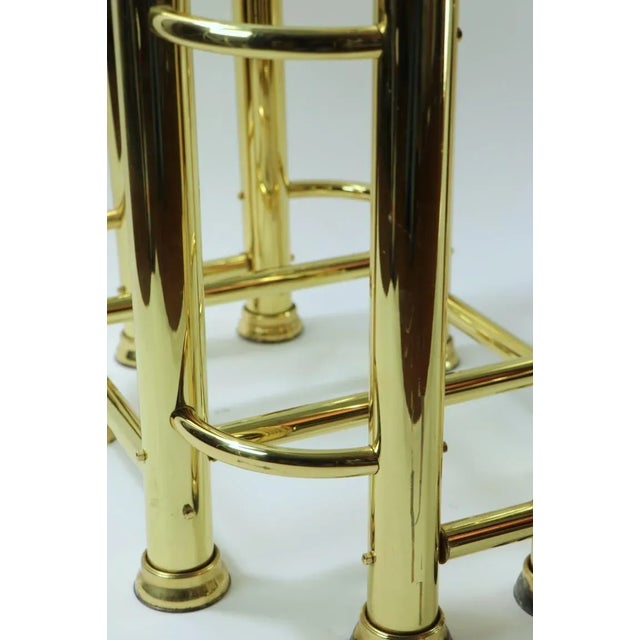 Tubular Brass and Glass End Tables - a Pair For Sale - Image 9 of 13