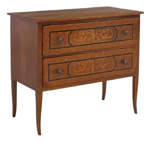 Italian Neoclassical Commode with Two Banded Drawers, 19th Century