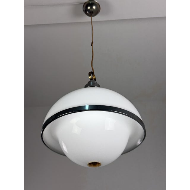 Mid-Century Modern Large Three-Light Acrylic Glass Pendant Lamp, 1960s For Sale - Image 3 of 14