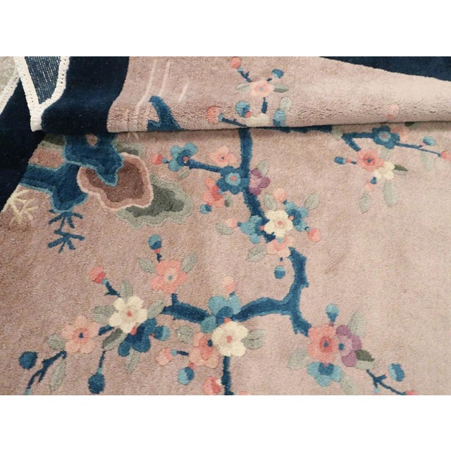 Galerie Shabab Collection Mid-20th Century Handmade Chinese Art Deco Accent Rug For Sale - Image 9 of 9