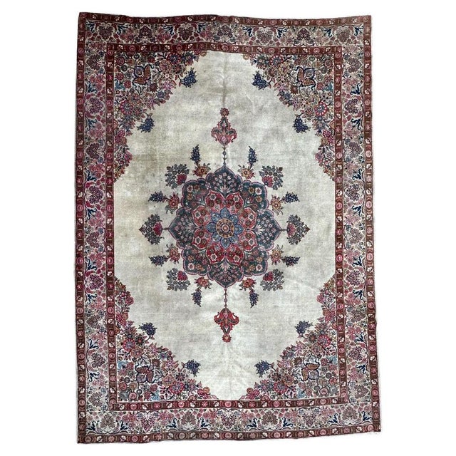 Large Kirman Rug, 1890s For Sale - Image 17 of 17