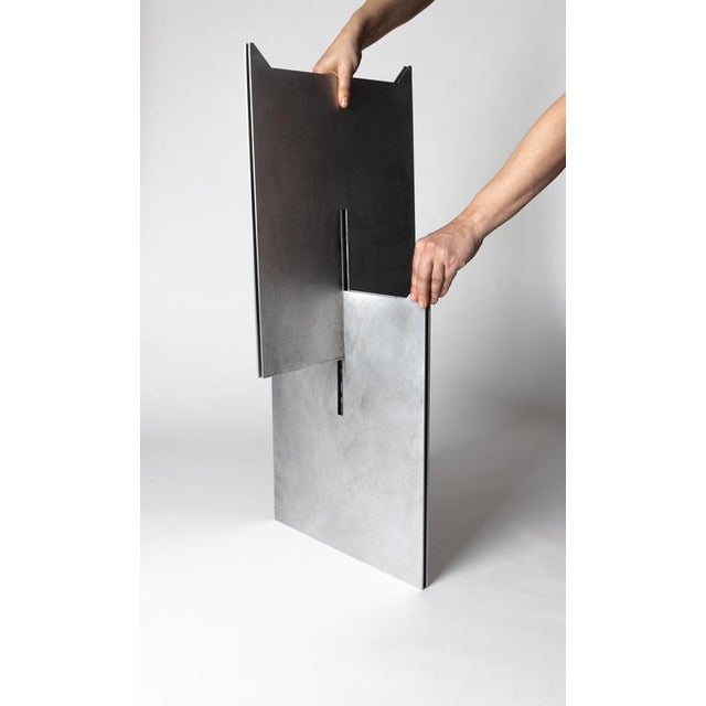 H7 Hand Decorated Metal and Aluminium Side Table by Studio Nyx For Sale - Image 16 of 18