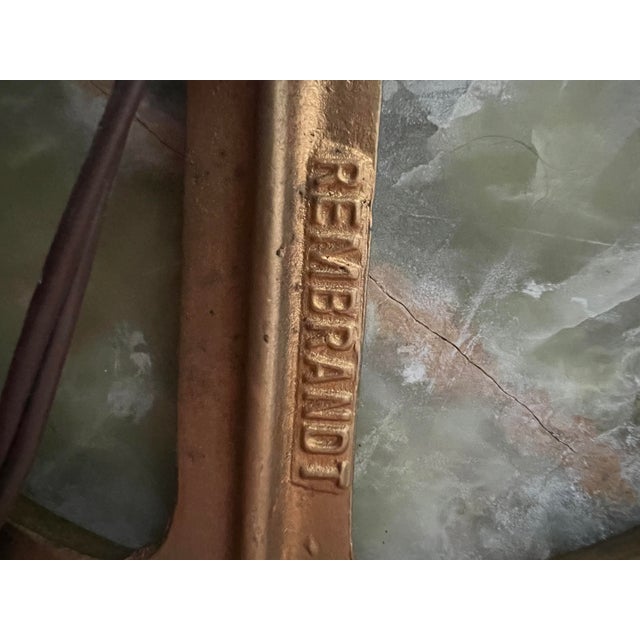 1920s Rembrandt Signed Floor Lamp With Marble Base For Sale - Image 10 of 11