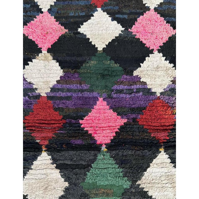 Tribal Handwoven Berber Rug - 7.1 X 2.5 Ft For Sale - Image 3 of 7