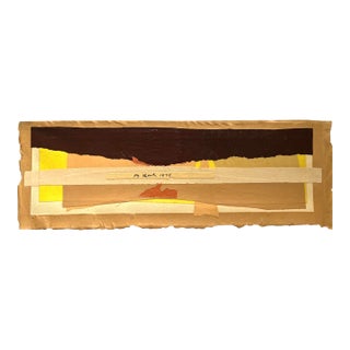 Barbara Beck 1976 Mid Century Modern Paper Collage on Paper - Signed/Dated For Sale