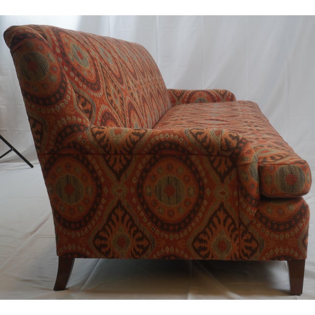 Jonas Ny Upholsterer Monte Carlo Sofa With Bursa Suzani Fabric & Custom Pillows For Sale - Image 10 of 12