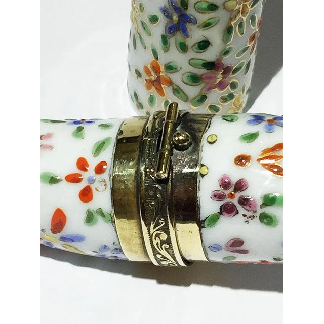 Ceramic Small 19th Century Porcelain Enameled Scent Perfume Bottles, Set of 2 For Sale - Image 7 of 10