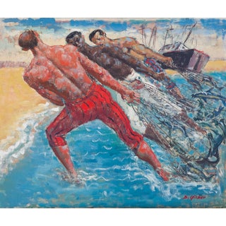 Fishermen - Benjamin Glicker, C. 1930s - 1940s For Sale