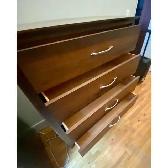 1980s Baronet Solid Maple 5-Drawer Chest / Mid-Century Modern Dresser For Sale - Image 10 of 11