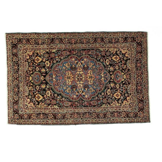 1900 - 1909 Early 20th Century Antique Persian Rug - 4′8″ × 7′3″ For Sale - Image 5 of 5