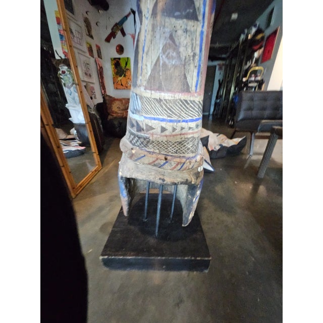 1970s Mid Century Kurumba Adone Burkina Faso Headdress Mask For Sale - Image 5 of 11