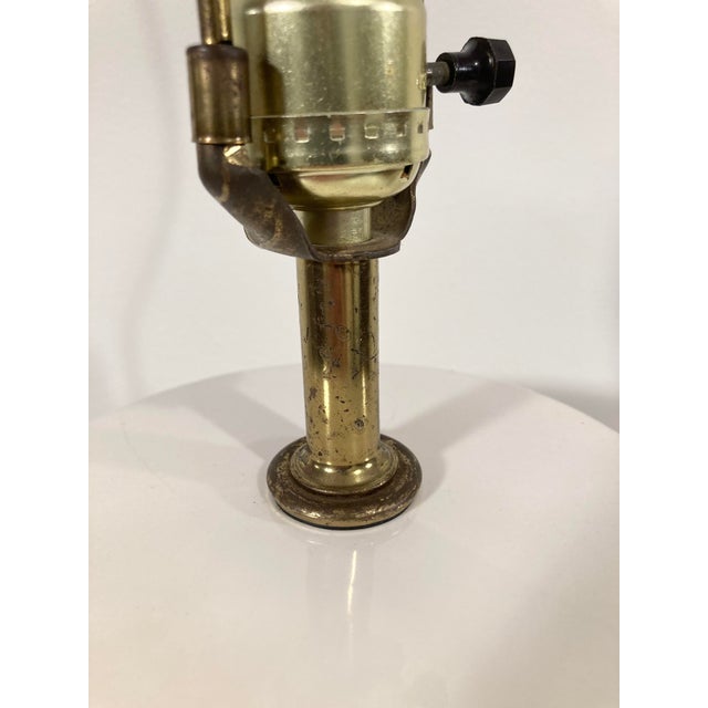 1950s 1950s White Ceramic Bird of Paradise Leaf Table Lamp For Sale - Image 5 of 7