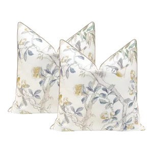 22" Delft Imperial Garden Pillows - a Pair