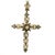 An elegant late Victorian cross pendant, attributed to England circa 1890, crafted in 14K rose gold with seven pearls and...