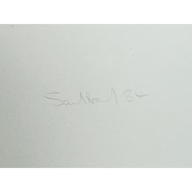 White Fred Sandback Framed Lithograph 1984 For Sale - Image 8 of 11