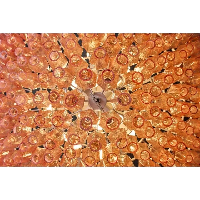 Metal Large Murano Glass Chandelier, 1980s For Sale - Image 7 of 12