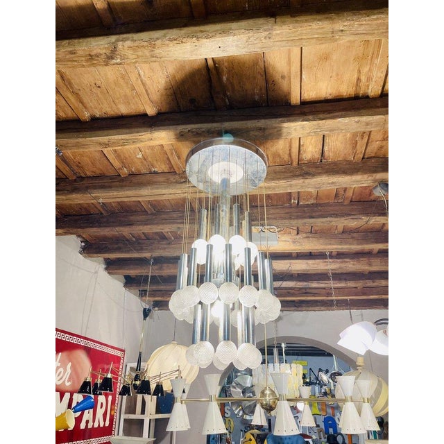 Chandelier by Gaetano Sciolari, 1970s For Sale - Image 3 of 6