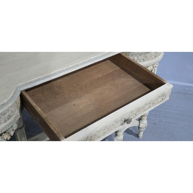 French Painted Bergere Dressing Table, 1900 For Sale - Image 9 of 18