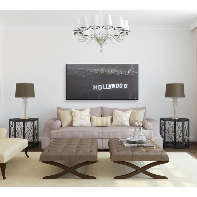 Black Hollywoodland - Where It All Happens - Original Los Angeles Hollywood Sign Acrylic and Photograph on Canvas by Pete Kasprzak For Sale - Image 8 of 9