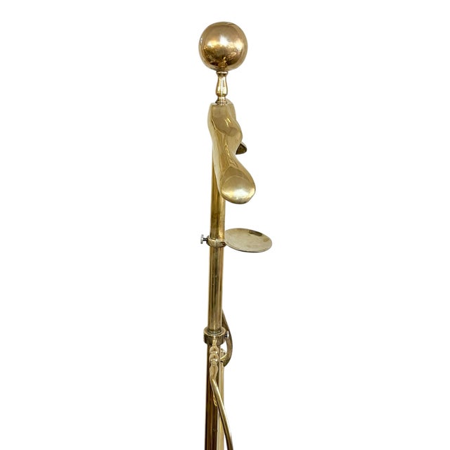 Mid 20th Century Brass Adjustable Valet Coat Rack With Paw Feet For Sale - Image 4 of 17