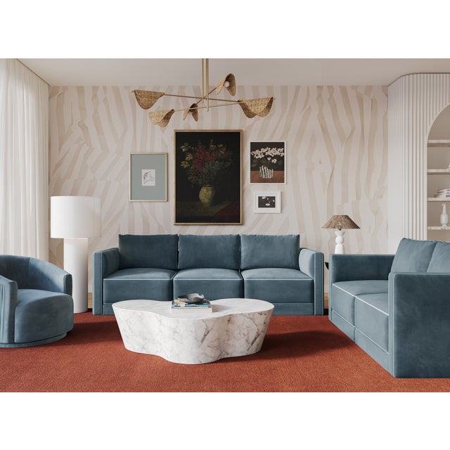 Discover the timeless elegance of the Willow Sectional, a modular masterpiece upholstered in luxurious velvet. This...