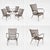 Mid-Century Modern Vintage Iron Mid-Century Modern Garden Chairs For Sale - Image 3 of 4