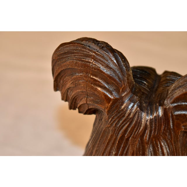 1930s Hand-Carved English Yorkshire Terrier Box, Circa 1930's For Sale - Image 5 of 8
