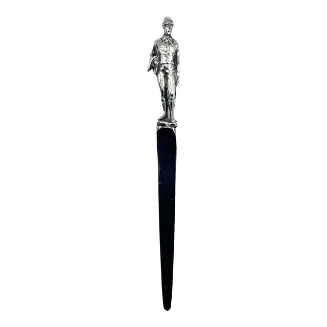 Vintage Tiffany & Co. Sterling Silver Letter Opener Equestrian Horse Jockey Desk For Sale