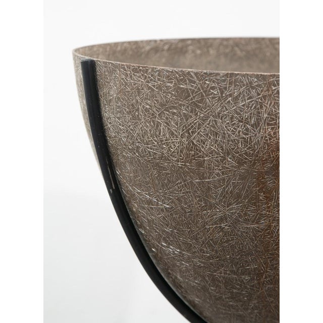 1960s Mid Century Modern Planter Kimball Bullet Round Atomic Plant Stand Brown MCM For Sale - Image 5 of 12