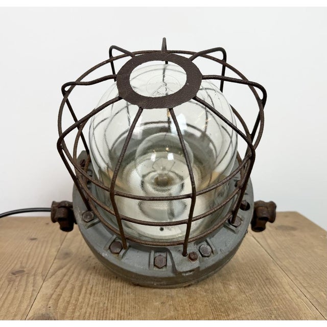 Industrial Grey Explosion Proof Lamp from Elektrosvit, 1960s For Sale - Image 13 of 18
