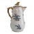 Antique R. Delinières & Cie Limoges Gilt Porcelain Chocolate Pot With Shell Finial For Sale