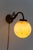 Italian Art Nouveau Glass and Brass Moon Wall Light, 1920s For Sale - Image 10 of 18