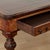 Wood Antique English Leather Top Partners Desk or Library Table For Sale - Image 7 of 16