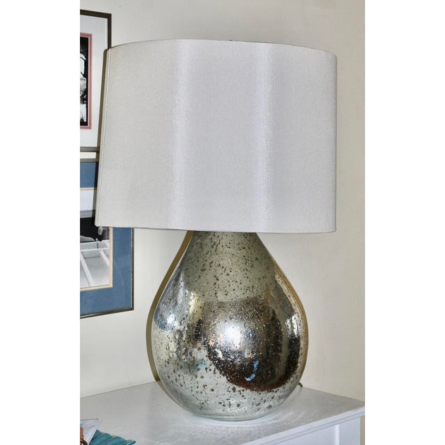Early 21st Century Mercury Glass Table Lamp For Sale - Image 10 of 11
