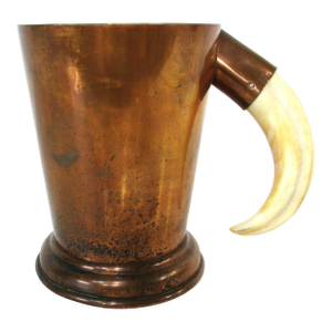 Mid 20th Century Beer or Drink Mug With Horn Handle by PHV&Co. England