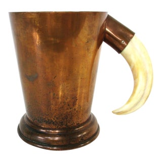 Mid Century Beer or Drink Mug With Horn Handle by PHV&Co. England For Sale