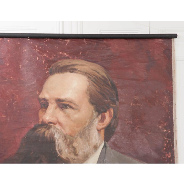 German 19th Century Large Portrait of Friedrich Engels For Sale - Image 9 of 13